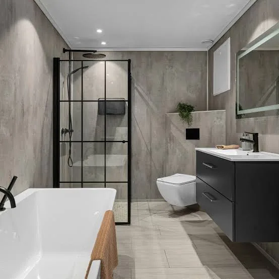 Modern bathroom after cleaning